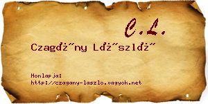 Czagány László névjegykártya