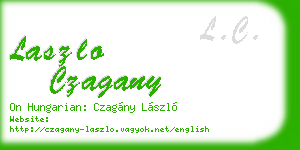 laszlo czagany business card