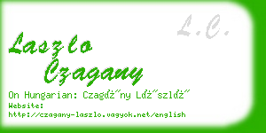 laszlo czagany business card
